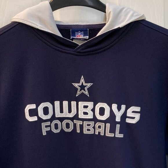Dallas Cowboys NFL Authentic RBK Pullover Hoodie Sweatshirt Size L/XL - Picture 2 of 8